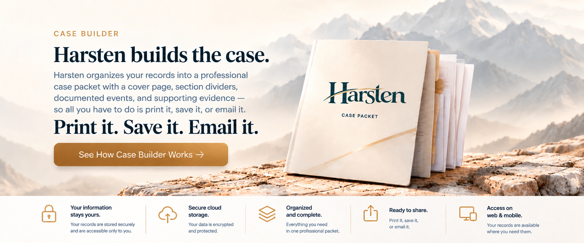 Harsten Case Builder section